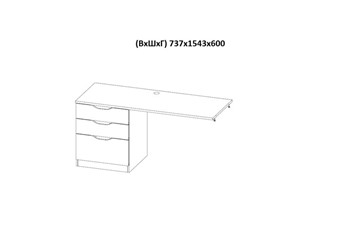 Детская кровать с письменным столом и шкафом POLINI Kids Simple Белый / Бетон в Коврове - предосмотр 9