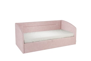 Кровать в детскую 0.9 Альба (Софа), нежно-розовый (велюр) во Владимире