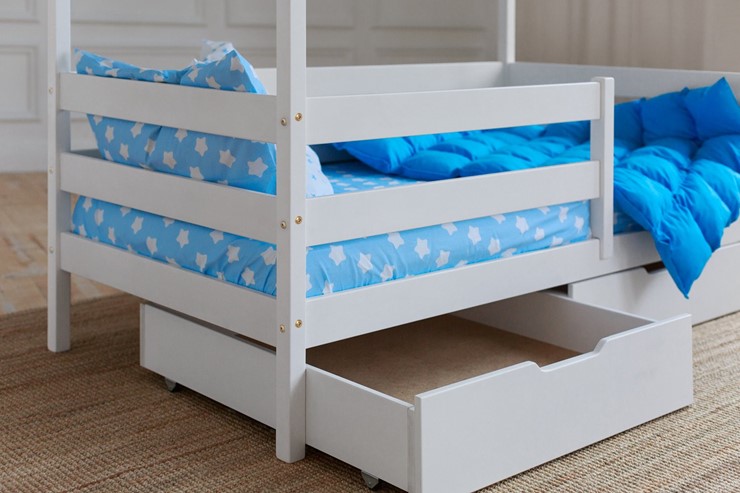 Детская кровать Домик с ящиками, цвет белый в Коврове - изображение 3