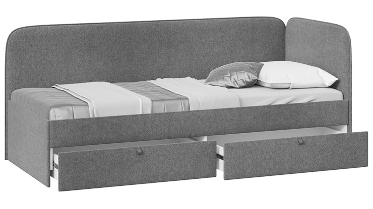 Кровать детская Молли тип 1 (90), Микровелюр Scandi Graphite 22 в Коврове - изображение 1