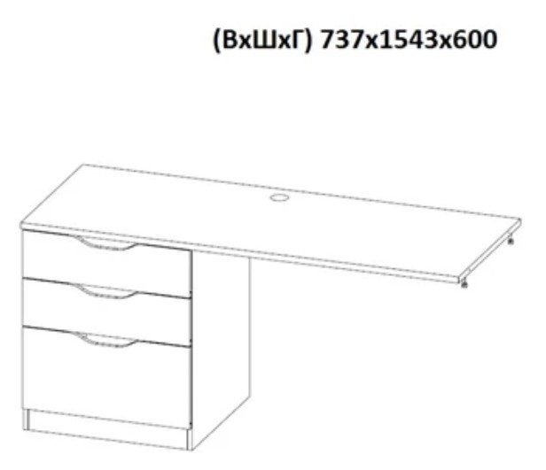 Кровать-чердак с письменным столом и шкафом POLINI Kids Simple Белый / Серый во Владимире - изображение 6