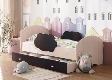 Детская кровать Тучка с ящиком, корпус Дуб млечный, фасад Венге в Коврове