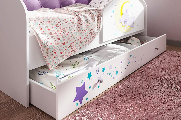 Детская кровать с бортиками Звездочка с бортиком, Розовый в Коврове - изображение 1
