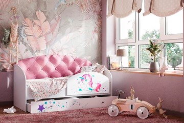 Детская кровать с бортиками Звездочка с бортиком, Розовый в Коврове - предосмотр