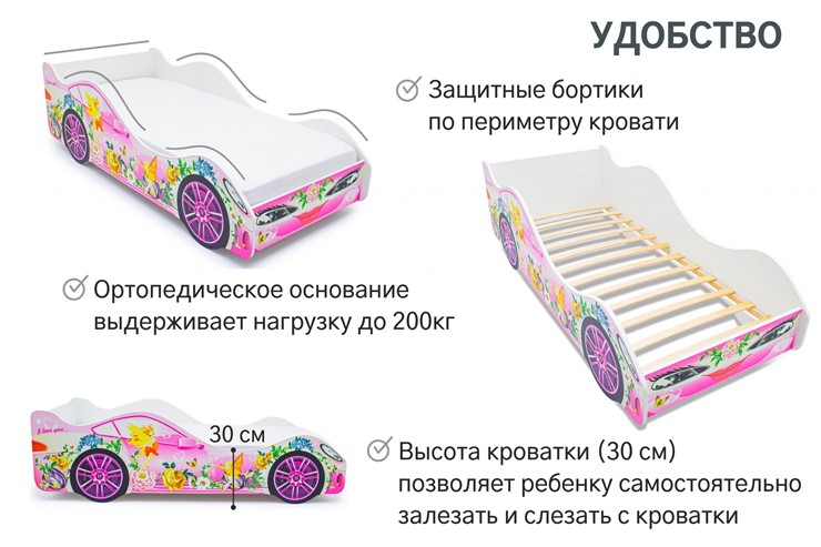 Детская кровать-машина Фея в Коврове - изображение 4