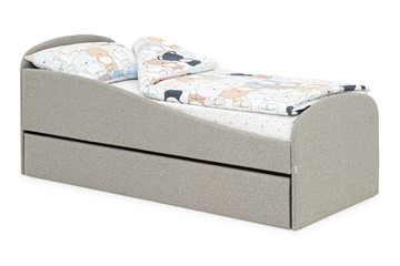 Кровать в детскую с ящиком Letmo халва (рогожка) в Коврове