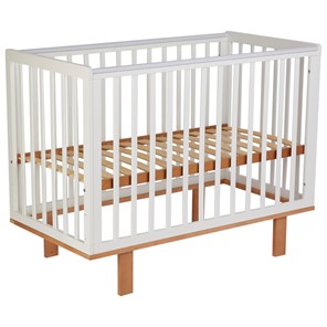 Кровать для новорожденных серия 3400 POLINI Kids Simple 340 Белый / Бук в Коврове