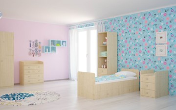 Кровать для новорожденных с комодом POLINI Kids Simple 1100 Натуральный в Коврове - предосмотр 4