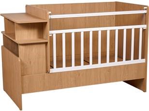 Кроватка-трансформер детская Polini kids Ameli 1150, белый-натуральный, серия Ameli в Коврове