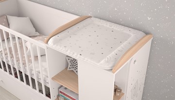 Детская кровать-трансформер с комодом POLINI Kids French 800 TEDDY Белый / Дуб пастельный в Коврове - предосмотр 6