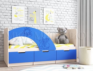 Детская кровать с ящиками Юниор-3, синий матовый в Коврове