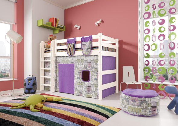 Детская кровать-чердак Соня,  Вариант 5 Белый во Владимире - изображение