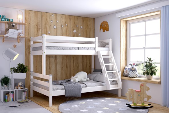 Детская 2-ярусная кровать Адель, Белый в Коврове - изображение