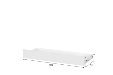Выкатная кровать в детскую Токио, белый текстурный (одинарная (0,9х2,0) + выкатная) в Коврове - предосмотр 4