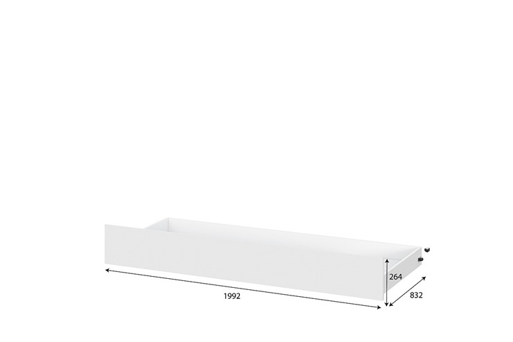 Выкатная кровать в детскую Токио, белый текстурный (одинарная (0,9х2,0) + выкатная) во Владимире - изображение 4