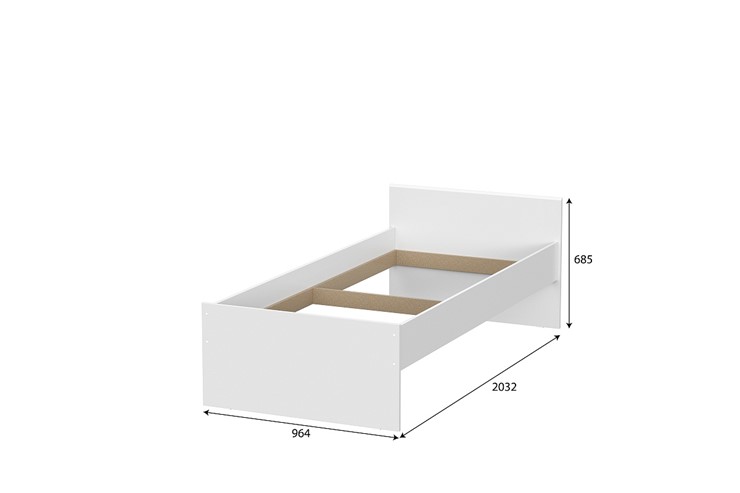 Выкатная кровать в детскую Токио, белый текстурный (одинарная (0,9х2,0) + выкатная) во Владимире - изображение 3