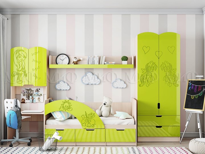 Гарнитур детской мебели Юниор-3, Лайм во Владимире - изображение
