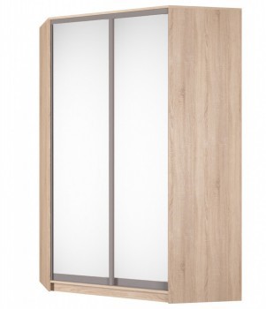 Угловой шкаф Аларти (YA-230х1400(602) (10) Вар. 5; двери D5+D5), с зеркалом во Владимире - изображение