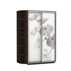 Шкаф Экспресс 1500x600x2200, со стеллажом, Орхидея белая/венге во Владимире