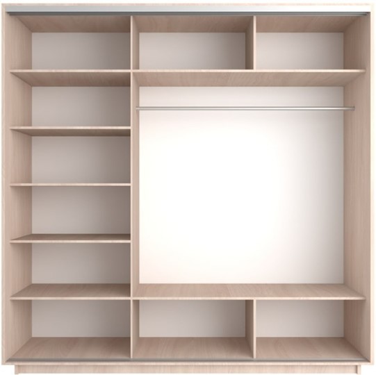 Шкаф 3-х створчатый Экспресс (Комби) 2100х600х2200, дуб молочный в Коврове - изображение 1