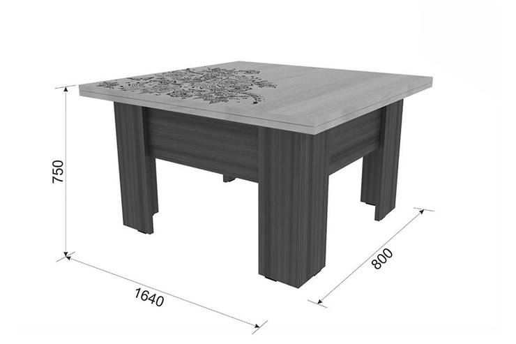 Складной стол-трансформер Секрет Венге-Дуб млечный в Коврове - изображение 3