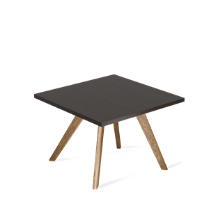 Квадратный столик SHT-S39 / SHT-TT 60/60 ЛДСП (венге луизиана/брашированный коричневый) в Коврове