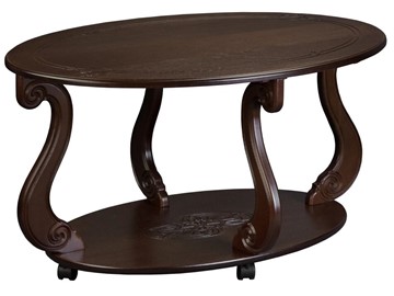 Овальный стол Овация-М на колесах (темно-коричневый) в Коврове
