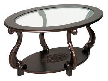 Стеклянный столик Овация-С, темно-коричневый во Владимире