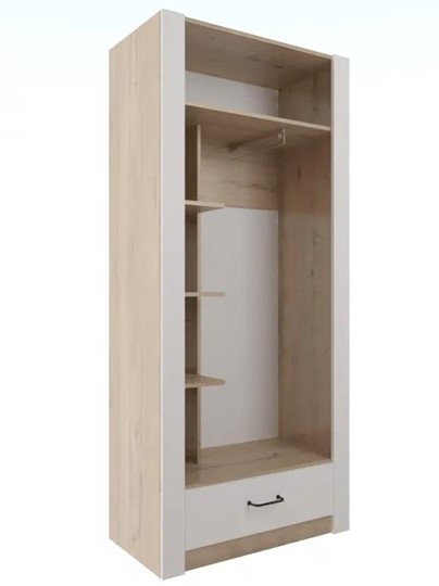 Шкаф гардеробный Ева 5 М1 дуб ирландский/белый матовый во Владимире - изображение 1