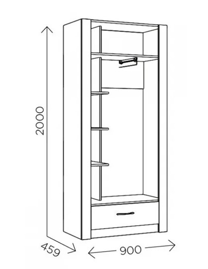 Шкаф гардеробный Ева 5 М1 дуб ирландский/белый матовый во Владимире - изображение 2