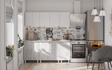 Кухня КГ-1 1800, белый/белый/цемент светлый/антарес в Коврове