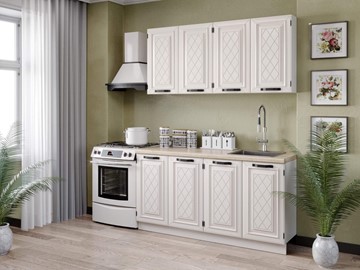 Модульный кухонный гарнитур Марина 2200(Белый/Алебастр) в Коврове