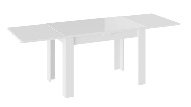 Кухонный стол раздвижной Норман тип 1, цвет Белый/Стекло белый глянец во Владимире - изображение 1