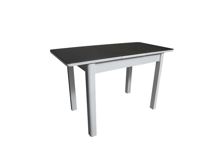 Кухонный раскладной стол Айсберг-2СТ белое/черное/прямые массив в Коврове - изображение 1