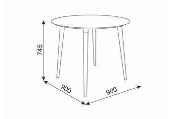 Обеденный стол Сканди 2, белый/светлый лак в Коврове - предосмотр 1