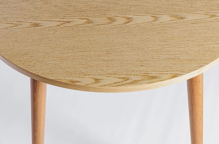 Обеденный круглый раздвижной стол Шпон Дуба 677 С д. 100 см МДФ в Коврове - изображение 18