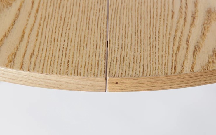Обеденный круглый раздвижной стол Шпон Дуба 677 С д. 100 см МДФ в Коврове - изображение 2