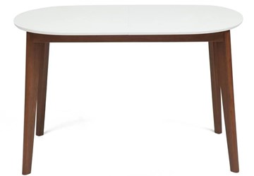 Кухонный стол раскладной BOSCO (Боско) бук/мдф 120+30x80x75 Белый/Коричневый арт.11258 в Коврове