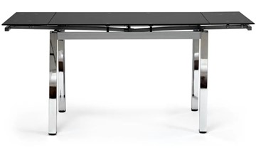 Кухонный раскладной стол CAMPANA ( mod. 346 ) металл/стекло 70x110/170x76, хром/черный арт.11413 во Владимире
