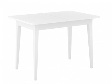 Кухонный стол раздвижной Dikline M110 Белый/стекло белое сатин/ножки MM белые в Коврове