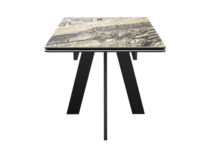 Кухонный раздвижной стол DikLine SKM120 Керамика Amadeus/подстолье черное/опоры черные во Владимире - изображение 5