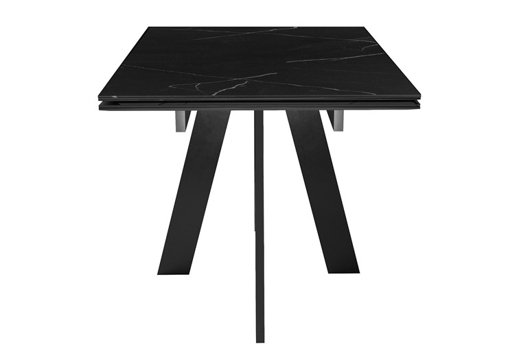 Раздвижной стол DikLine SKM140 Керамика Черный мрамор/подстолье черное/опоры черные (2 уп.) во Владимире - изображение 1
