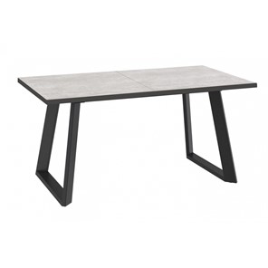 Кухонный стол раскладной Dikline ZL140 Хромикс белый/ножки черные в Коврове