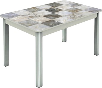Кухонный стол раскладной Гамбург исп.1 ноги метал. крашеные №23, Фотопечать (Текстура №34) в Коврове