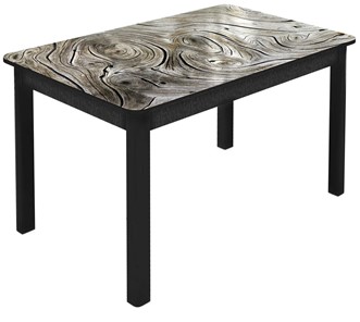 Кухонный стол раздвижной Гамбург Мини, ноги метал. крашеные №23 (Exclusive h140/черный) в Коврове