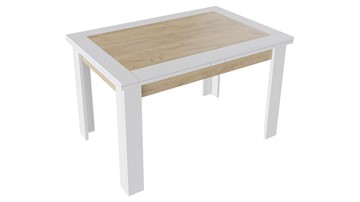 Кухонный стол раздвижной Хьюстон тип 4 (Белый/Дуб Крафт золотой) в Коврове - предосмотр