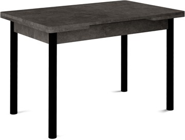 Обеденный раздвижной стол Милан-1 EVO, ноги металлические черные, серый камень в Коврове