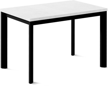 Кухонный стол раздвижной Нагано-1L (ноги черные, белый цемент) во Владимире