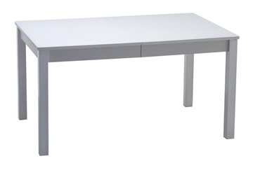 Обеденный раздвижной стол Нагано-2 стекло белое opti (хром-лак) в Коврове - предосмотр