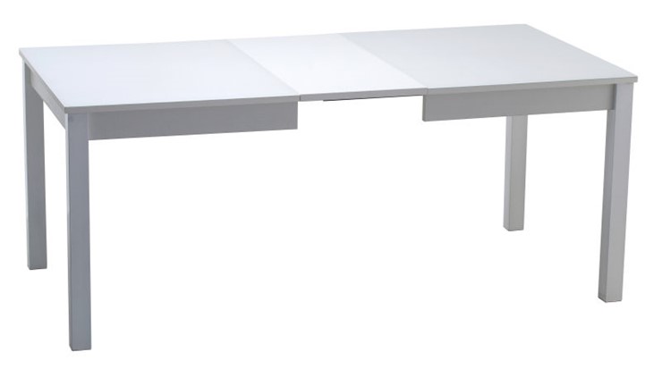 Обеденный раздвижной стол Нагано-2 стекло белое opti (хром-лак) в Коврове - изображение 1
